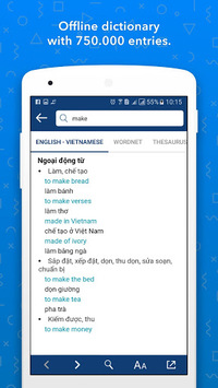 Vietnamese English Dictionary - Tu Dien Anh Viet for PC screenshot 1