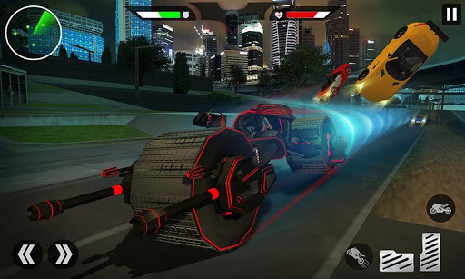 Flying Superhero Robot Transform Bike City Battle for PC screenshot 1