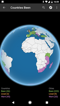 Countries Been for PC screenshot 1