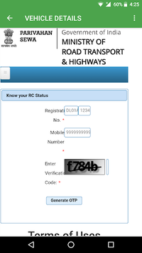 Vahan RTO - Vehicle Information for PC screenshot 3