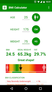 BMI Calculator for PC screenshot 1