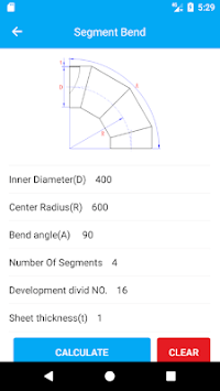 Sheet Metal Development Calculator for PC screenshot 1