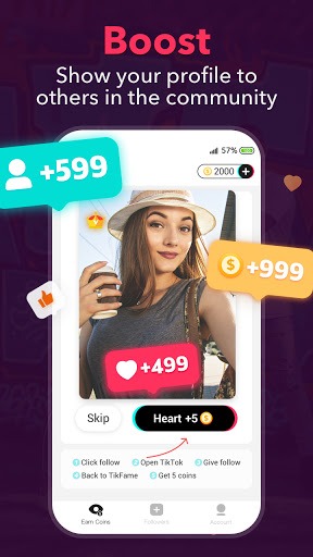 TikFollowers - Get TikTok Followers & Tik Like for PC screenshot 2