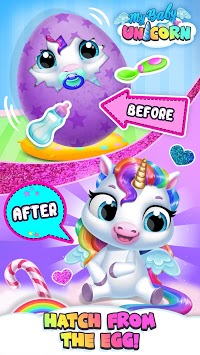 My Baby Unicorn - Cute Rainbow Pet Care & Dress Up for PC screenshot 1