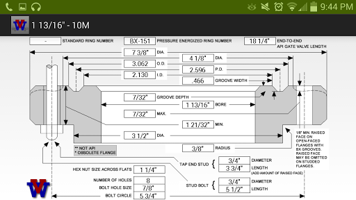 Virtual Flange Slide Rule for PC screenshot 2
