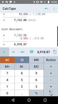 CalcTape Calculator with Tape for PC screenshot 1