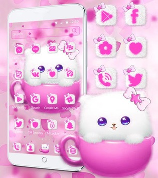 Kitty Theme Cup Cat Wallpaper for PC screenshot 2