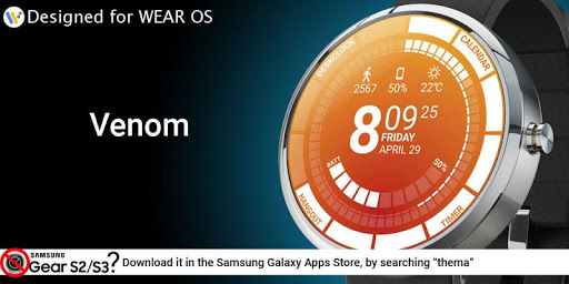 Venom Watch Face & Clock Widget for PC screenshot 1