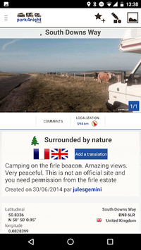 park4night - Motorhome camper for PC screenshot 3