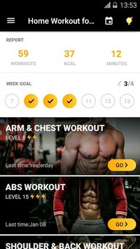 Home Workout for Men - Bodybuilding for PC screenshot 1