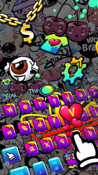 Graffiti Street Keyboard Theme for PC screenshot 1