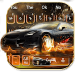 Black Fire Sports Car Keyboard Theme APK