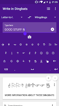 Write in Dingbats: Wingdings translator & keyboard for PC screenshot 1