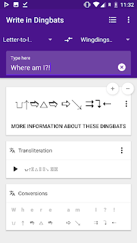 Write in Dingbats: Wingdings translator & keyboard for PC screenshot 3