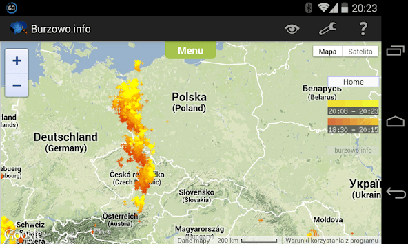 Burzowo.info (lightning map) for PC screenshot 3