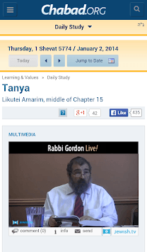 Chabad.org - Daily Torah Study for PC screenshot 1