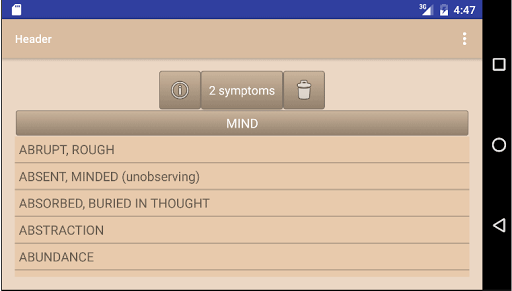 Homeopathic Repertorium for PC screenshot 2