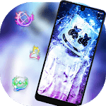 Neon marshmello blue colorful theme APK